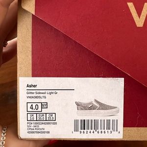 Vans Asher Glitter sidewall light grey